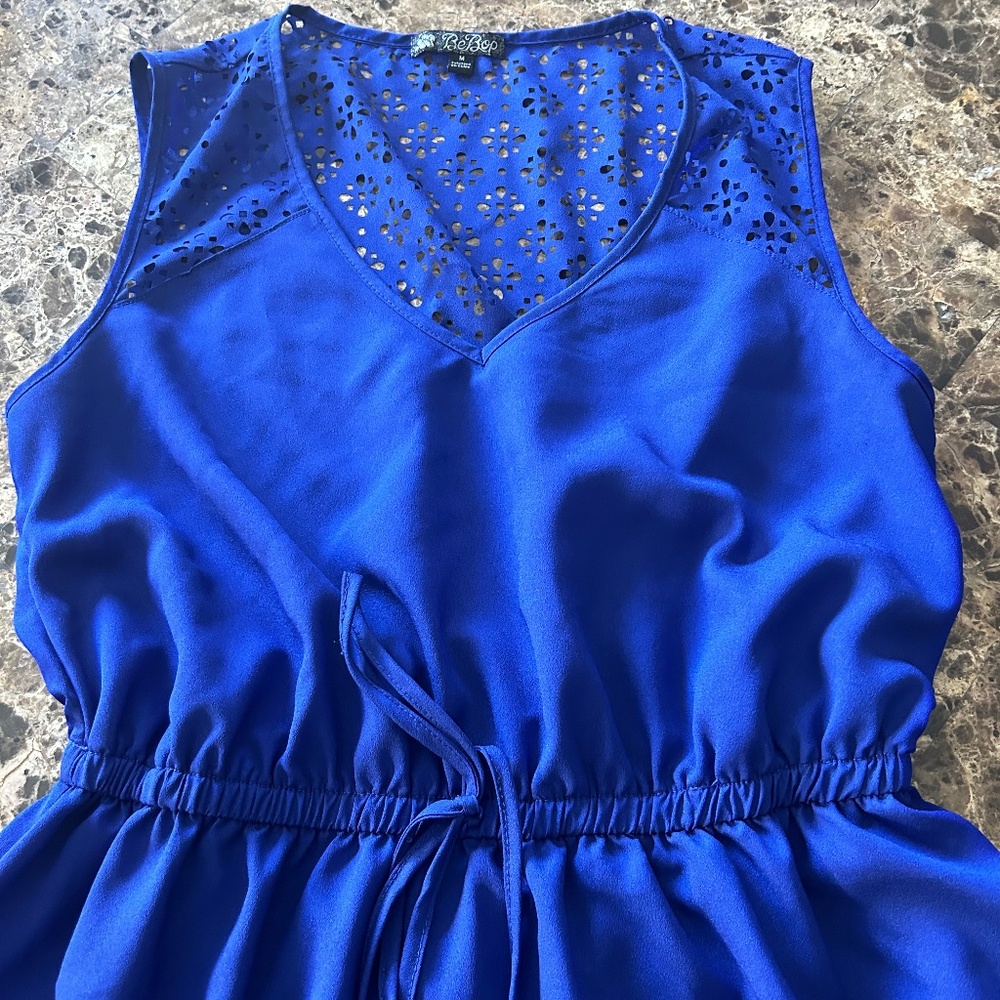Blue Summer high- low Dress